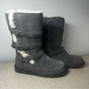 UGG Gray Winter Boots with Buckle Straps maddi snow boot